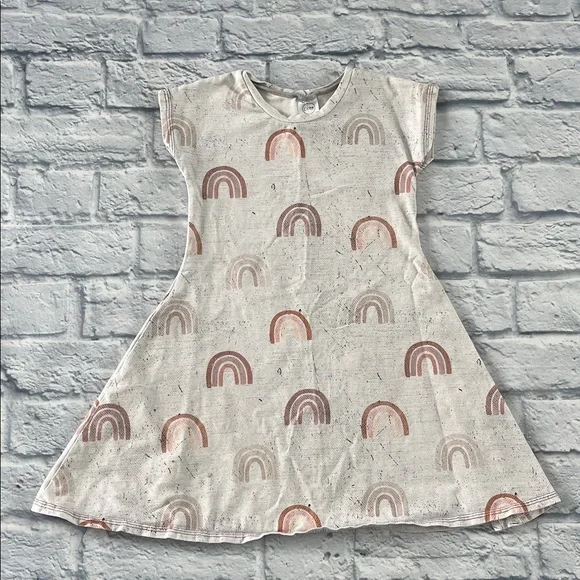 Small Shop Cream Rainbow Kids Dress - Picture 2 of 4